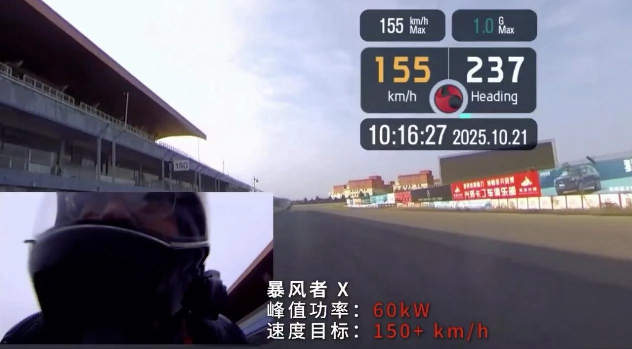 155km/h！国内首台超高速电动摩托车刷新极速纪录，目标剑指F1赛道