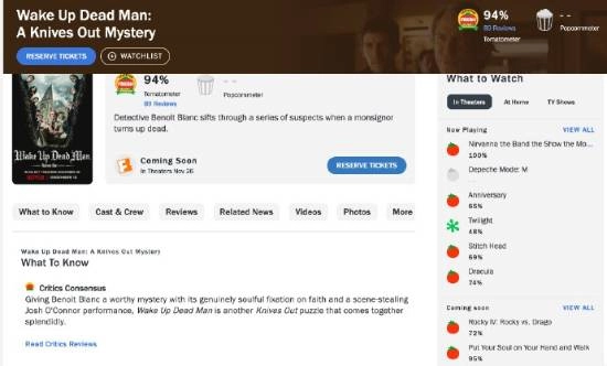 《利刃出鞘3》电影口碑迎来解禁时刻，烂番茄新鲜度为94%