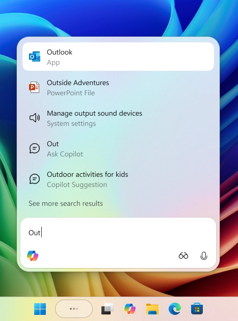 Windows搜索框被替代，原因是微软推送了任务栏Copilot聊天框！