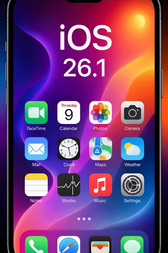 iOS26.1系统推送啦！电池续航有大幅改善？液态玻璃功能可手动开关