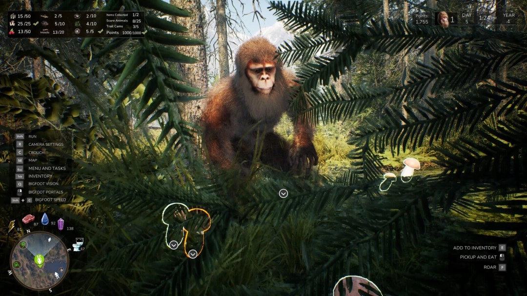模拟大脚怪生活的游戏《BigfootLife》如今已登陆Steam