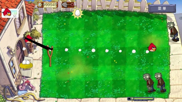 愤怒的小鸟大战僵尸图3