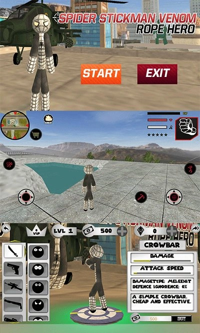 蜘蛛火柴人绳索英雄2截图1