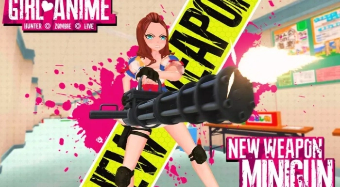 动漫女孩僵尸猎人现场游戏