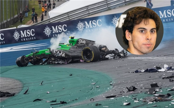 F1新秀遭遇严重高速撞车事故：撞击瞬间冲击力达57G车手却奇迹般毫发无损