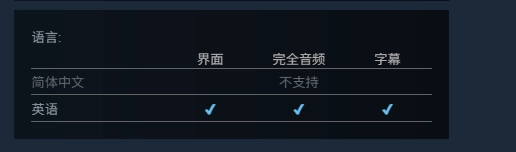 关于《后院挖掘者》所支持语言的说明