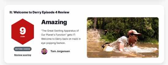 IGN给出9分佳绩！《小丑回魂》剧集第四集收获超高评价