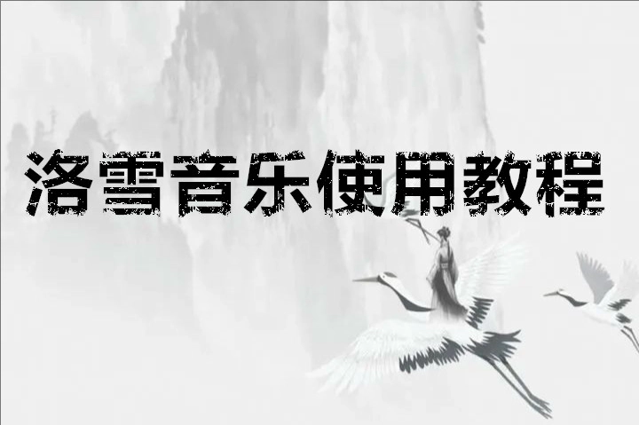 洛雪音乐操作指南