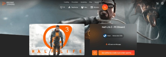 国外游戏平台突现《半条命3》与《血源2》！玩家社区沸腾