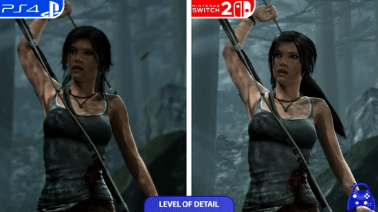 《古墓丽影9》NS2与PS4画面对比：分辨率提升至1080P/60帧，但画质有降级