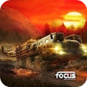 旋转轮胎泥泞奔驰