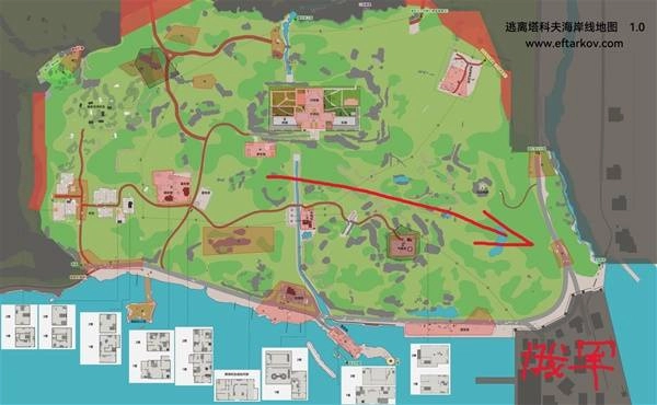 关于《逃离塔科夫》海岸线与军队通讯地点的分享介绍