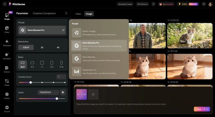 爱诗科技的PixVerse（拍我AI）目前已与NanoBananaPro完成对接，为图像生成到视频创作的全工作流体验增添更多可能