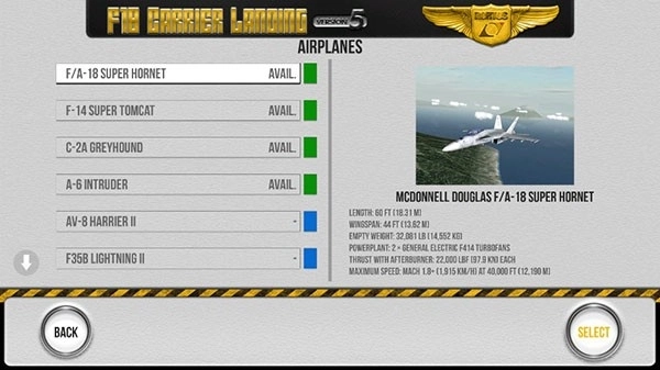f18舰载机模拟起降