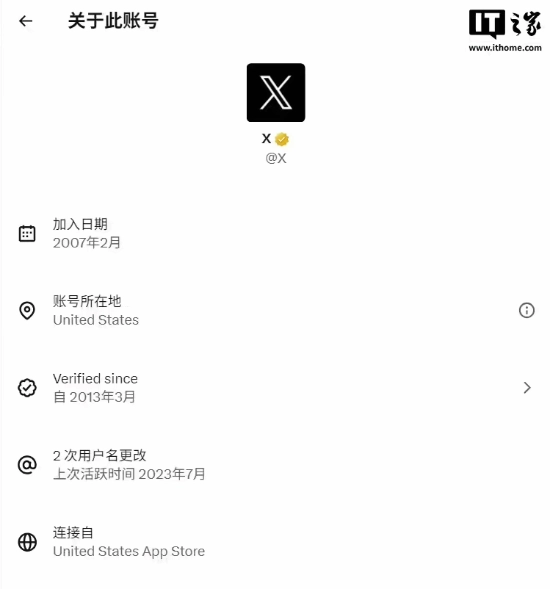 X平台（原推特）现已新增“账号所在地”显示功能，私信系统也完成了重新设计