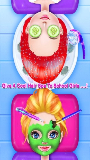 学校女孩时尚发型化妆图2