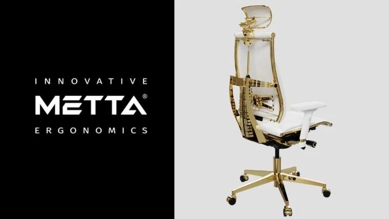 俄罗斯家具商展出纯金人体工学座椅标价约四十五万元人民币