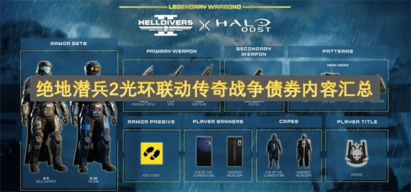 绝地潜兵2与光环联动：传奇战争债券内容全梳理