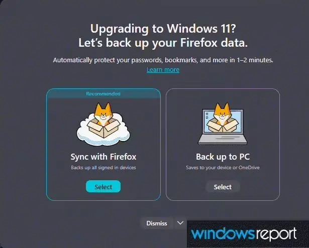 火狐Firefox浏览器正计划推出从Win10到Win11的原生备份工具，支持数据全量加密迁移