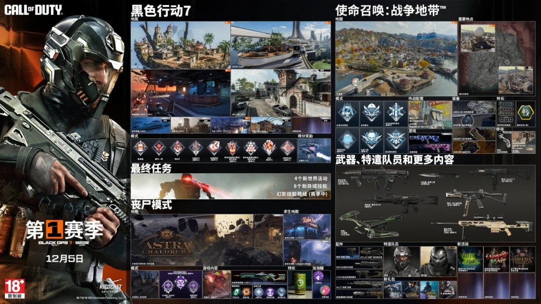 《使命召唤®：黑色行动7™》和《使命召唤®：战争地带™》的第1赛季目前已经正式上线了