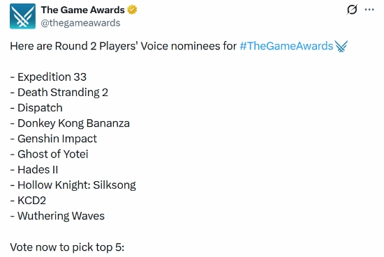 晨报|TGA玩家之声投票前十出炉陶德聊《辐射》第二季