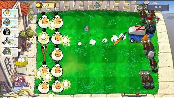 愤怒的小鸟大战僵尸图3