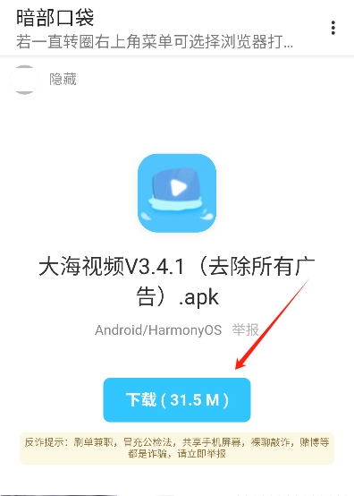 暗部口袋软件下载界面
