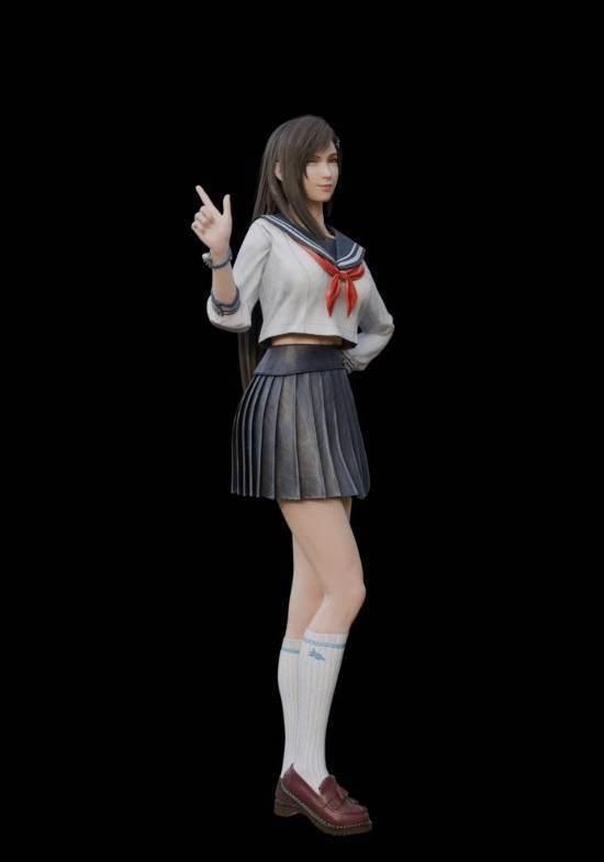 3D大神发布《最终幻想7》尤菲新图！尼尔联动造型亮相