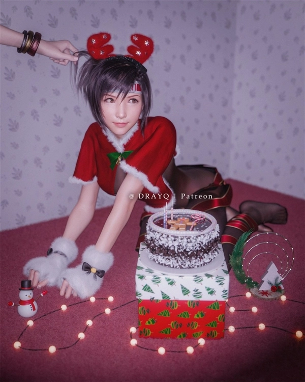 3D大神晒《最终幻想7：重制版》尤菲新图黑丝小麋鹿萌度拉满