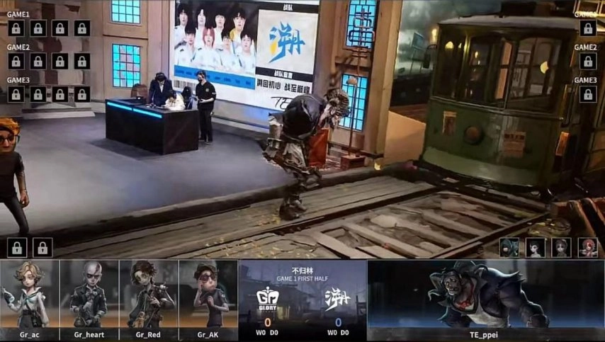 第五人格IVL赛事中，Gr_Jin操控破轮完成关键击倒，带领队伍逆风翻盘，最终以四抓佳绩锁定胜局！