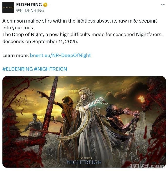 受苦程度再升级！《艾尔登法环：黑夜君临》将上线高难度“深夜”模式