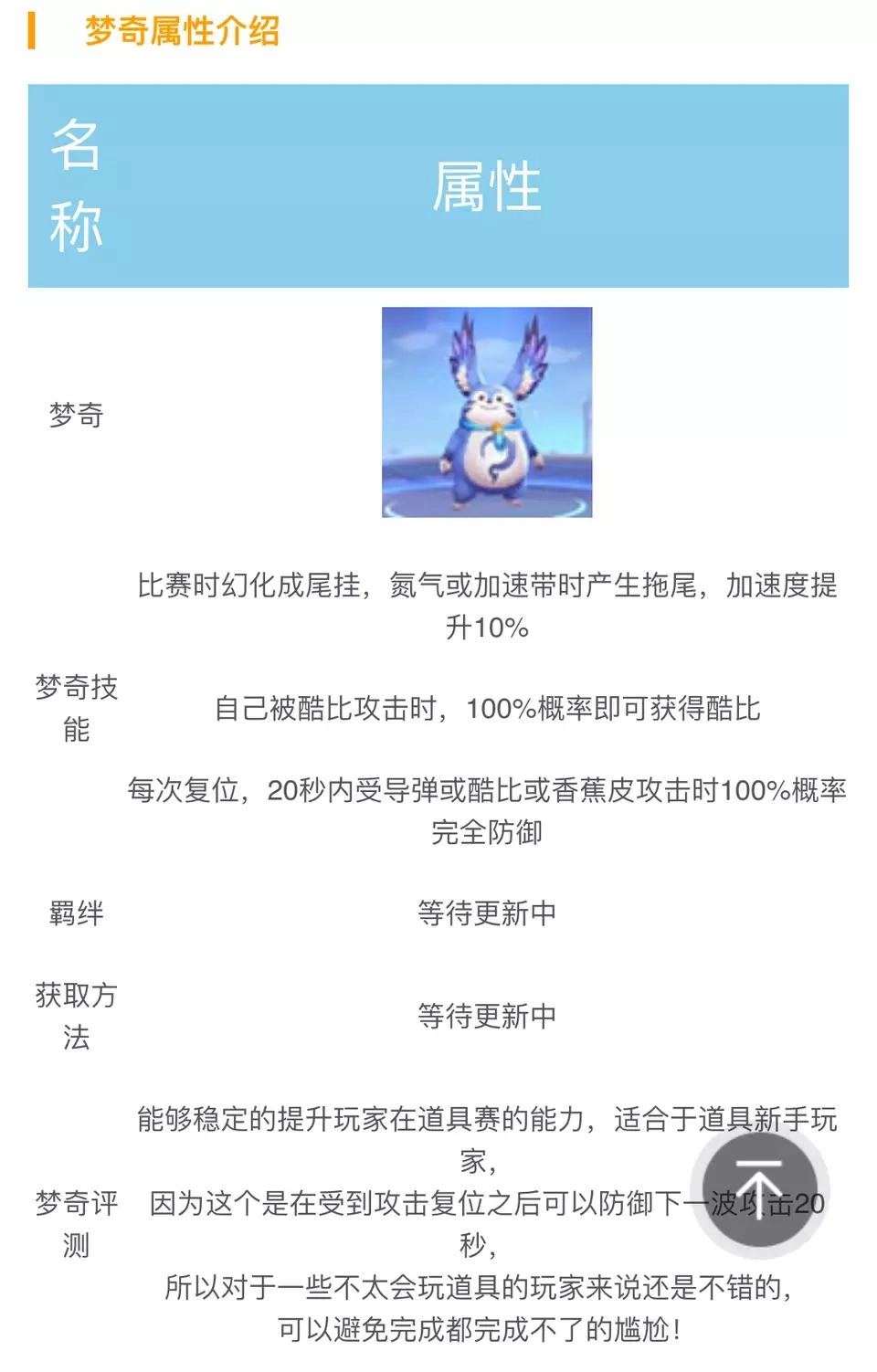 QQ飞车哪些宠物比较实用各类宠物技能解析