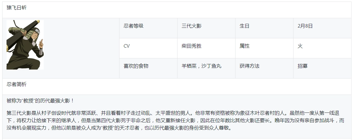 火影忍者ol手游猿飞日斩深度剖析