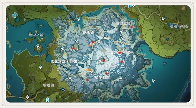 原神龙脊雪山石碑的位置在哪里雪山所有石碑的收集指南