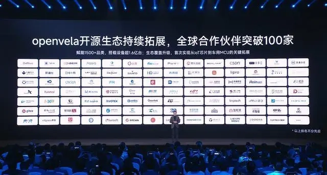小米openvela的全球合作伙伴数量已突破100家，搭载该系统的设备总量超过1.6亿台