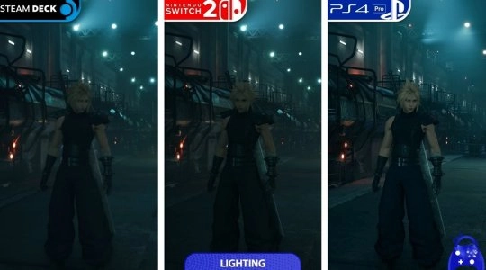 《最终幻想7重制版Intergrade》三平台画面性能对比Switch2表现优于Steamdeck