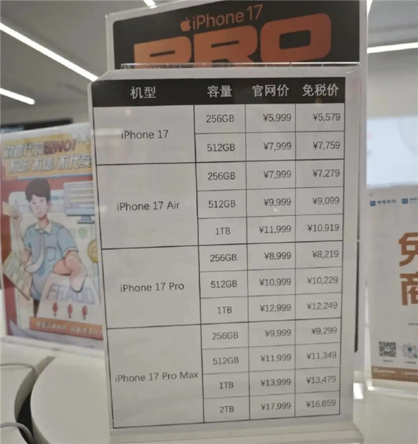 今日起海南自贸港实施全岛封关，免税政策叠加优惠券后，iPhone17最高能减免2140元