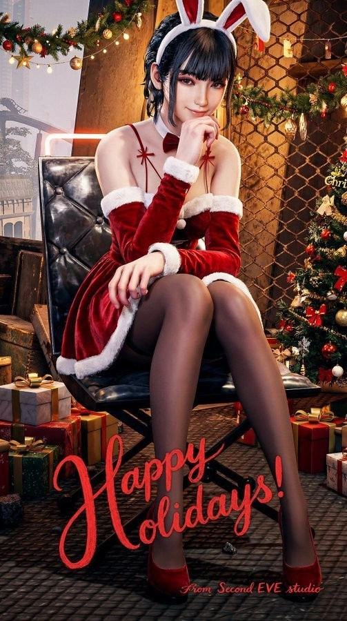 《剑星》官方推出节日贺图，伊芙身着性感圣诞装亮相！