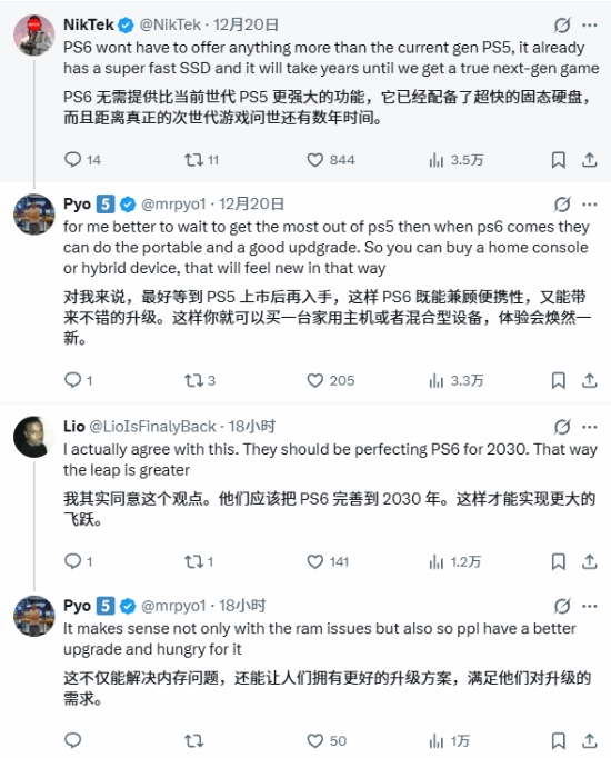 玩家集体发声反对PS6过早推出：恳请PS5能延续到2030年！