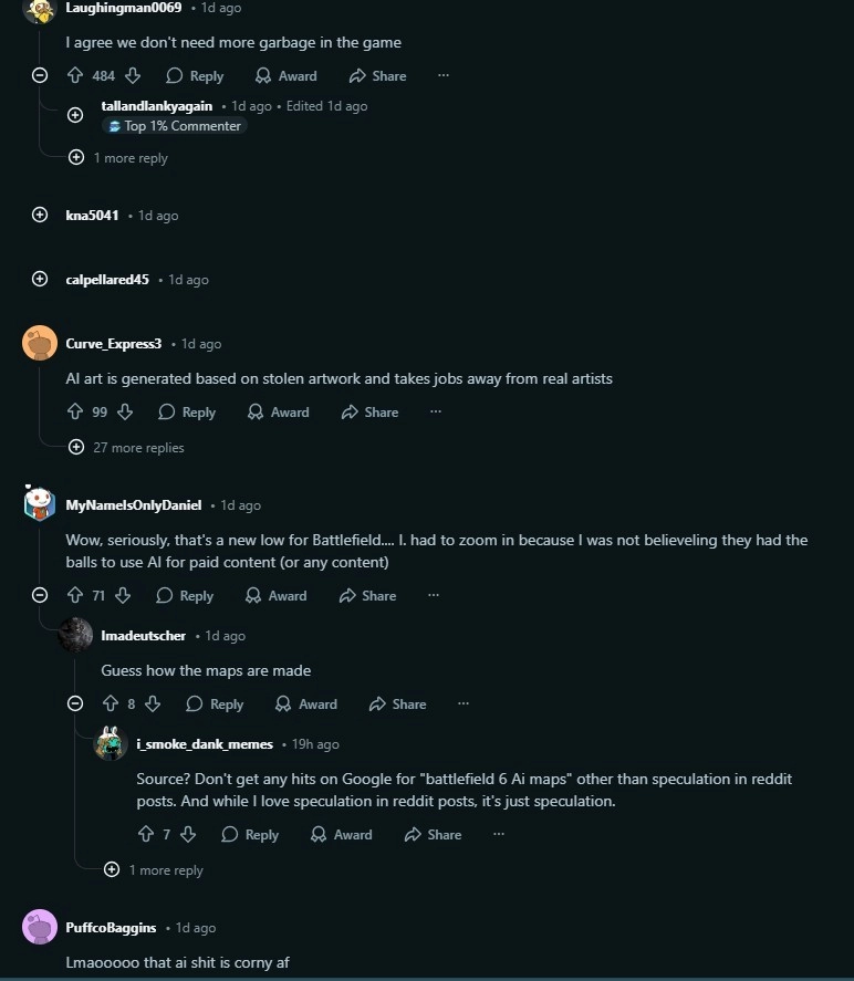 《战地6》因采用AI生成内容引发玩家强烈不满，遭抵制并被要求退款