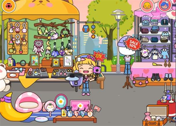 装饰品摊位场景展示