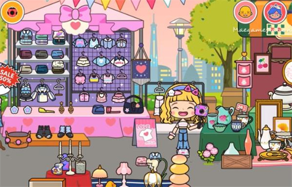 服装摊位场景展示