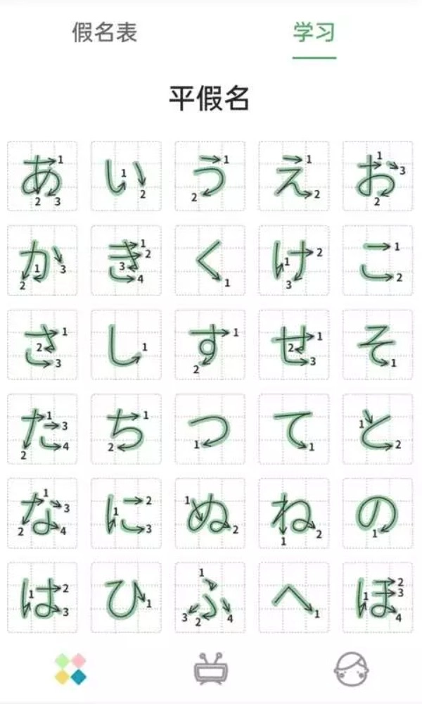 日语五十音图发音表原版