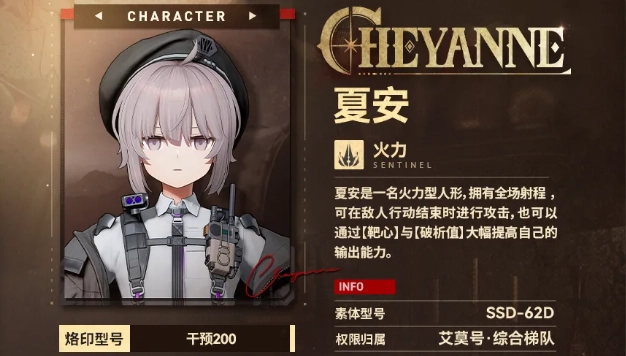 少女前线2追放里夏安是否值得抽取呢