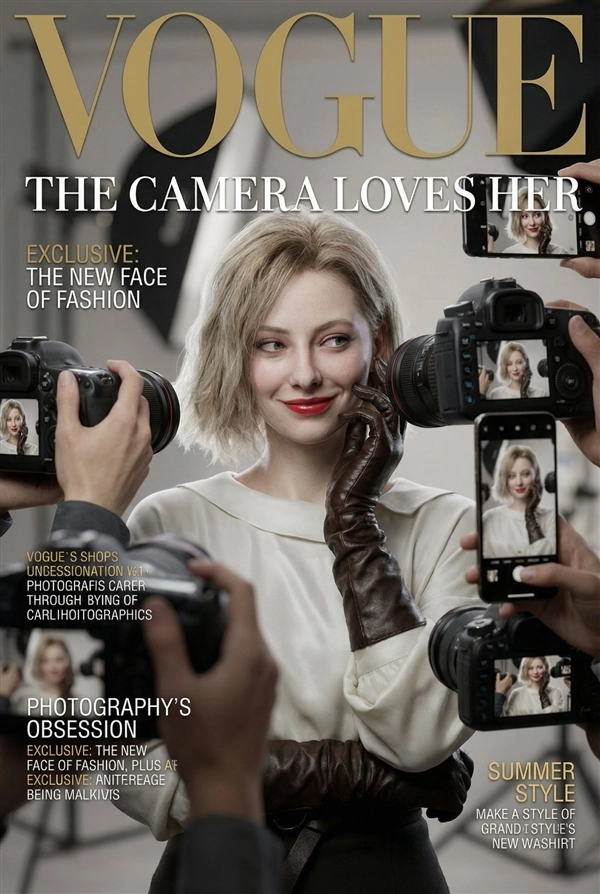 粉丝自制《生化危机9》杂志海报里昂和格蕾丝成为焦点人物