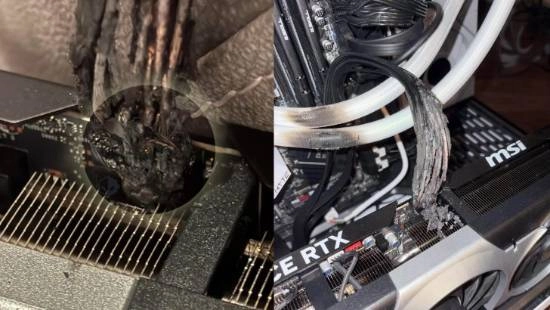 RTX5090遭遇最惨烈烧毁事故！接口被烧得面目全非