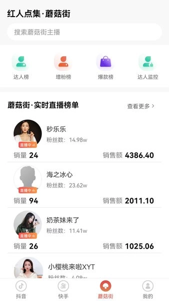 红人点集(短视频直播数据)图2