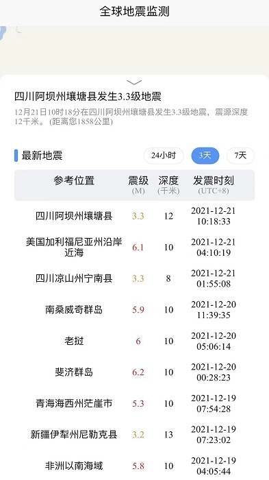 全球地震监测软件图2