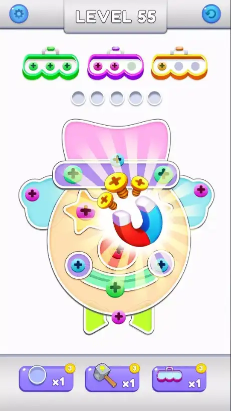 拧开排序和合并拼图(UnScrew Sort and Merge Puzzle)