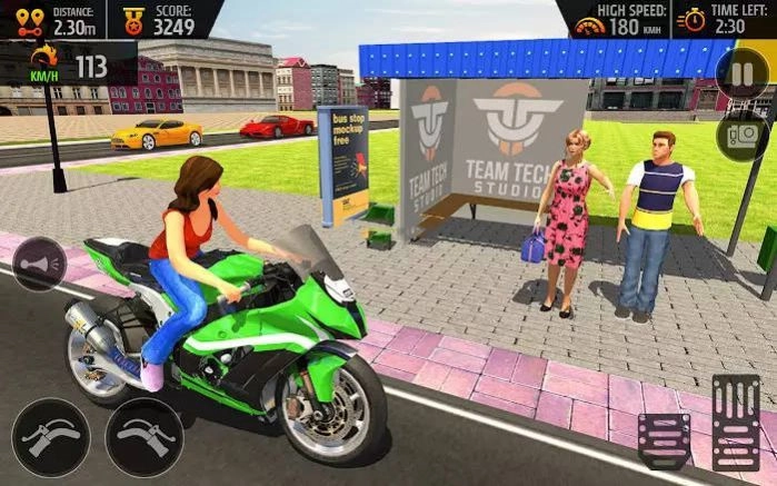 自行车出租车驾驶模拟器3D(Bike Taxi Driving Simulator)(2)